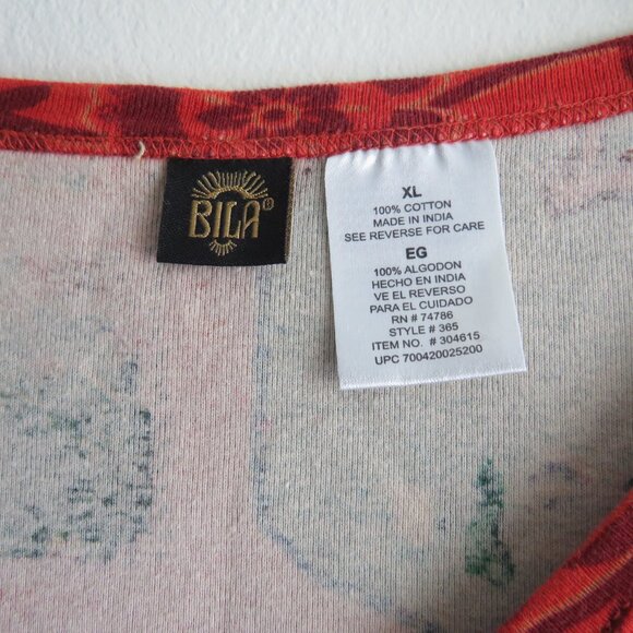 Bila Multicolored Short Sleeves Women’s Knit Top Size XL - Picture 3 of 8